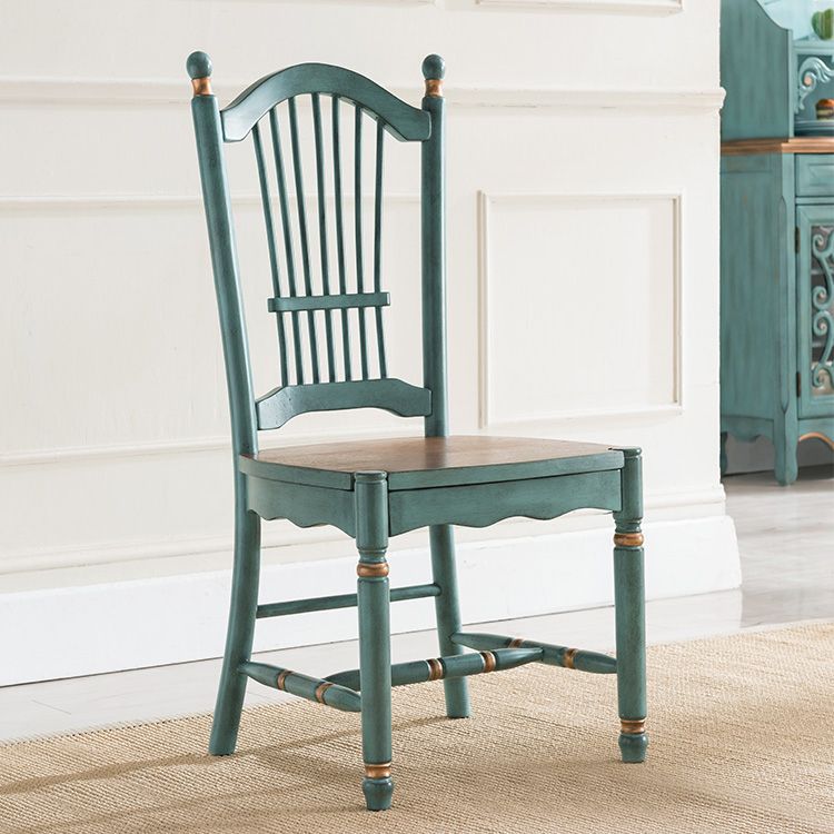 Traditional Wooden Dining Room Set Standard Height with Rectangle Top and Blue Base Dining Furniture Clearhalo 'Dining Room Sets' 'Dining Tables & Seating' 'dining_room_set' 'furn' 'furn_dining_room_set' 'Furniture' 'furniture_dining_room_set' 'Kitchen & Dining Furniture' 'kitchen&dining_furn' 'kitchen' 1200x1200_dc427ddf-7a68-4096-9cee-30ab429fa5f8