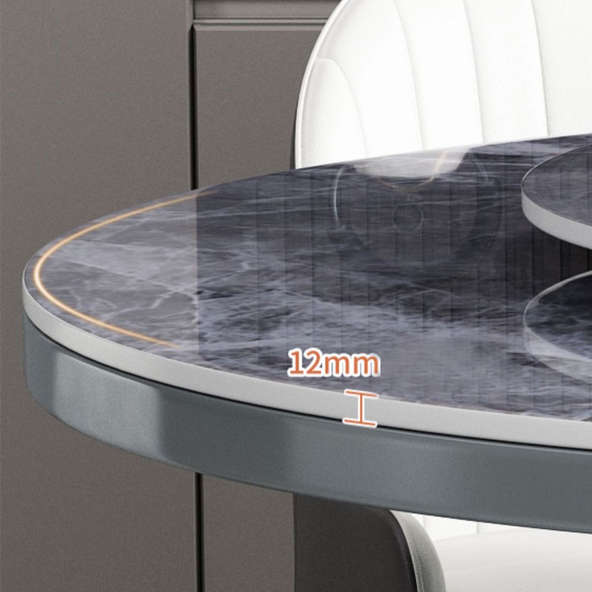 Round Stone Turntable Table Minimalist Furniture with Pedestal Base Clearhalo 'Dining Tables & Seating' 'Dining Tables' 'dining_table' 'furn' 'furn_dining_table' 'Furniture' 'Kitchen & Dining Furniture' 1200x1200_dc42961b-f1cc-448d-95e4-9b891daaaf20