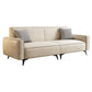Contemporary 31.49" H Faux Leather Square Arm Sofa for Living Room