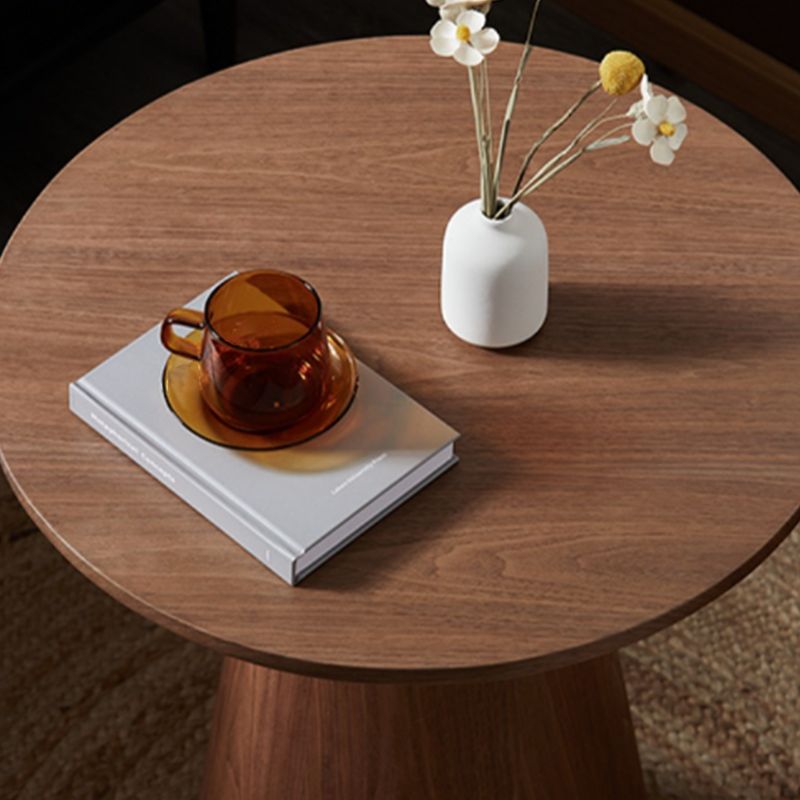 French Country Style Round Old Solid Wood Table with Pedestal Base Coffee Table