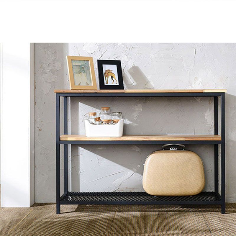 Midden-eeuwse moderne ijzeren console banken tafel rechthoek dennen eindtafel voor hal