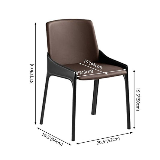 Modern Metal Dining Chair 20'' Wide Parsons Dining Side Chair for Kitchen Clearhalo ' kitchen&dining_furn' 'Dining Chairs' 'Dining Tables & Seating' 'dining_chair' 'furn' 'furn_dining_chair' 'Furniture' 'furniture_dining_chair' 'Kitchen & Dining Furniture' 'kitchen' 1200x1200_dc47e742-abae-4cb4-bb8c-38d7f1cdee43