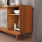 Twee deuren vier laden Sideboard Bruin 32-inch hoogtebuffettafel voor woonkamer