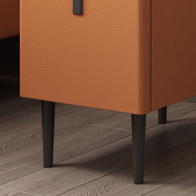 Modern Style Leather Polychromatic Choice of Black Cabinet Leg Nightstand Clearhalo 'Bedroom Furniture' 'furn' 'furn_night_stand' 'Furniture' 'night_stand' 'Nightstands' 1200x1200_dc48f439-eb49-49c7-a8dc-932a16ac9608