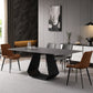 Modern 1/3/4/5/7 Pieces Grey Dining Table Set with Sintered Stone Top Steel Dinette Set Clearhalo 'Dining Room Sets' 'Dining Tables & Seating' 'dining_room_set' 'furn' 'furn_dining_room_set' 'Furniture' 'furniture_dining_room_set' 'Kitchen & Dining Furniture' 'kitchen&dining_furn' 'kitchen' 1200x1200_dc4914db-365f-48d4-93e3-5c9f1bb256ed