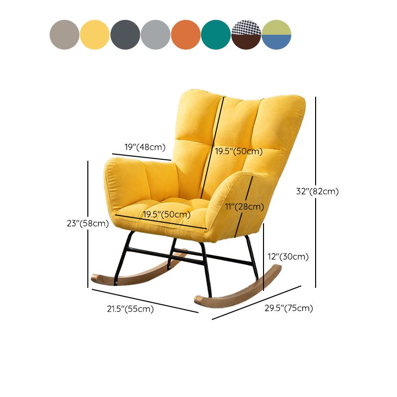 Modern Nursery Sofa Rocking Chair Indoor Rocking Chair with Ottoman Clearhalo 'Chairs & Seating' 'furn' 'furn_rocking_chairs' 'Furniture' 'Living Room Furniture' 'Rocking Chairs' 'rocking_chairs' 1200x1200_dc494ffc-f0c6-4d7c-a87a-fa0786180e1a
