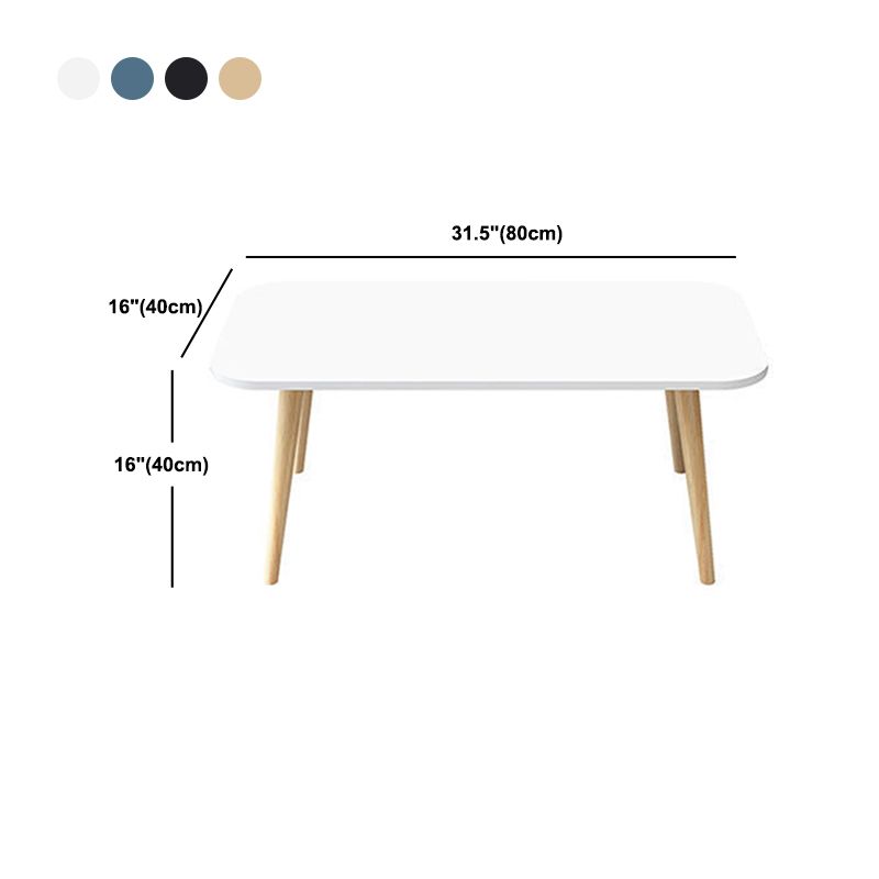 Contemporary Wooden Coffee Table with 4 Natural Legs and Rectangle Top Clearhalo 'Coffee & Accent Tables' 'Coffee Tables' 'coffee_tables' 'furn' 'furn_coffee_tables' 'Furniture' 'Living Room Furniture' 1200x1200_dc49d577-b2f1-4b55-8aa6-6306a8c2cd4b