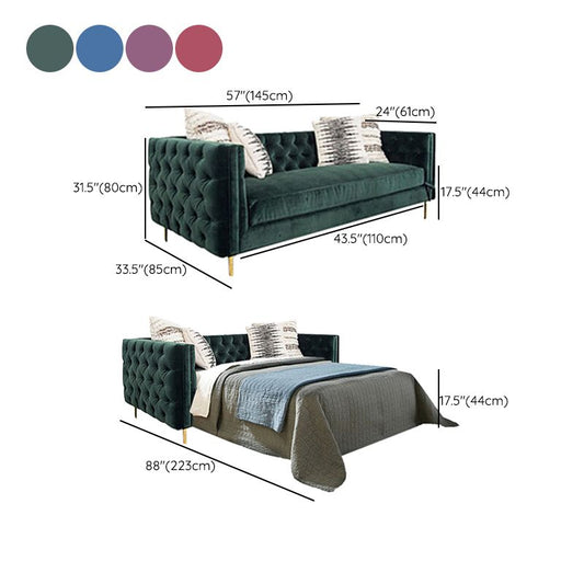 Cuscino da 33 "di divano dormiente largo glam incluso divano trapuntato.