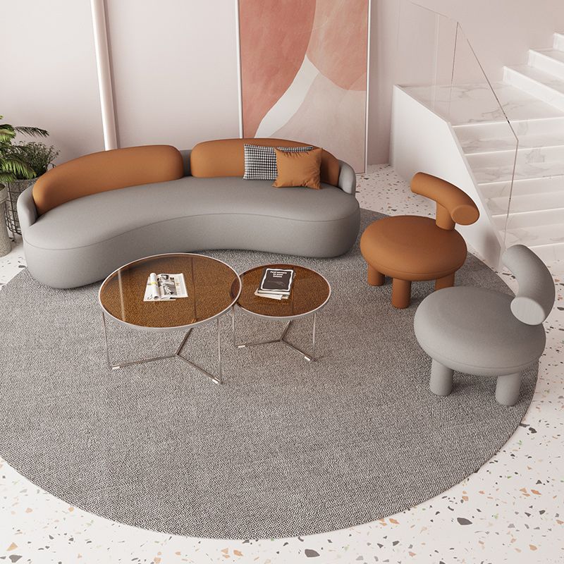 Faux Leather Cushions Back Sofa with Armless for Living Room Clearhalo 'furn' 'furn_sofas' 'Furniture' 'Living Room Furniture' 'Sofa' 'sofas' 1200x1200_dc4bdf90-c2cf-41f3-b190-dbc4e64fa4ea