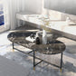 Round Marble Top Coffee Table Glam 4 Legs Coffee Cocktail Table Clearhalo 'Coffee & Accent Tables' 'Coffee Tables' 'coffee_tables' 'furn' 'furn_coffee_tables' 'Furniture' 'Living Room Furniture' 1200x1200_dc4cacec-0a75-4cab-9c51-97dea583ceb2