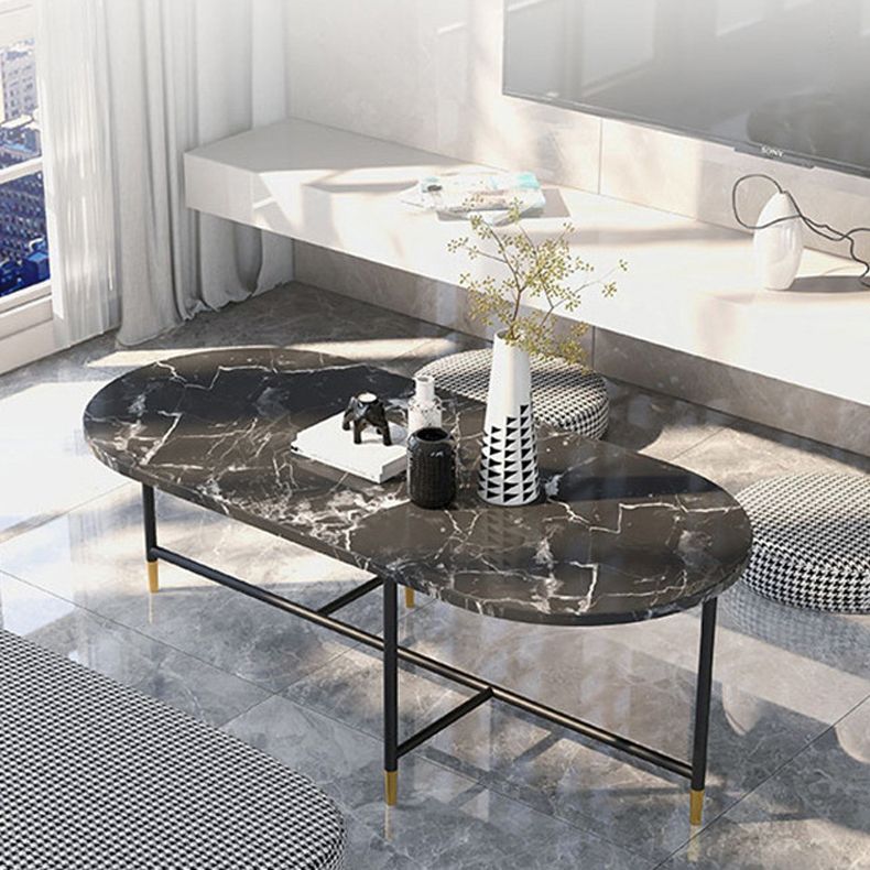 Round Marble Top Coffee Table Glam 4 Legs Coffee Cocktail Table Clearhalo 'Coffee & Accent Tables' 'Coffee Tables' 'coffee_tables' 'furn' 'furn_coffee_tables' 'Furniture' 'Living Room Furniture' 1200x1200_dc4cacec-0a75-4cab-9c51-97dea583ceb2