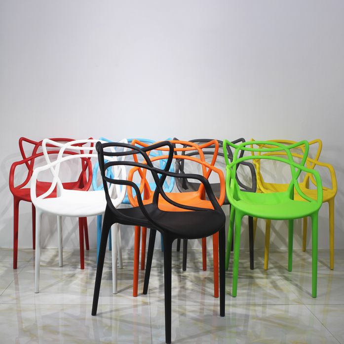 Glam Style Dining Chairs Plastic Kitchen Dining Arm Side Chairs (Set of 4) Clearhalo ' kitchen&dining_furn' 'Dining Chairs' 'Dining Tables & Seating' 'dining_chair' 'furn' 'furn_dining_chair' 'Furniture' 'furniture_dining_chair' 'Kitchen & Dining Furniture' 'kitchen' 1200x1200_dc4cde7c-ce5c-46fe-8549-1aebddecd122