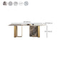 Traditional Luxury Double Pedestal Table Stainless Steel Base Rectangle Dinner Table Clearhalo 'Dining Tables & Seating' 'Dining Tables' 'dining_table' 'furn' 'furn_dining_table' 'Furniture' 'Kitchen & Dining Furniture' 1200x1200_dc4ce900-bdd4-4e46-9462-3cfdaaa8692b