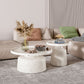 Modern Round Tray Top Cocktail Table Steel Pedestal Coffee Table Clearhalo 'Coffee & Accent Tables' 'Coffee Tables' 'coffee_tables' 'furn' 'furn_coffee_tables' 'Furniture' 'Living Room Furniture' 1200x1200_dc52ee31-6776-4668-81b3-0dd4480556d8