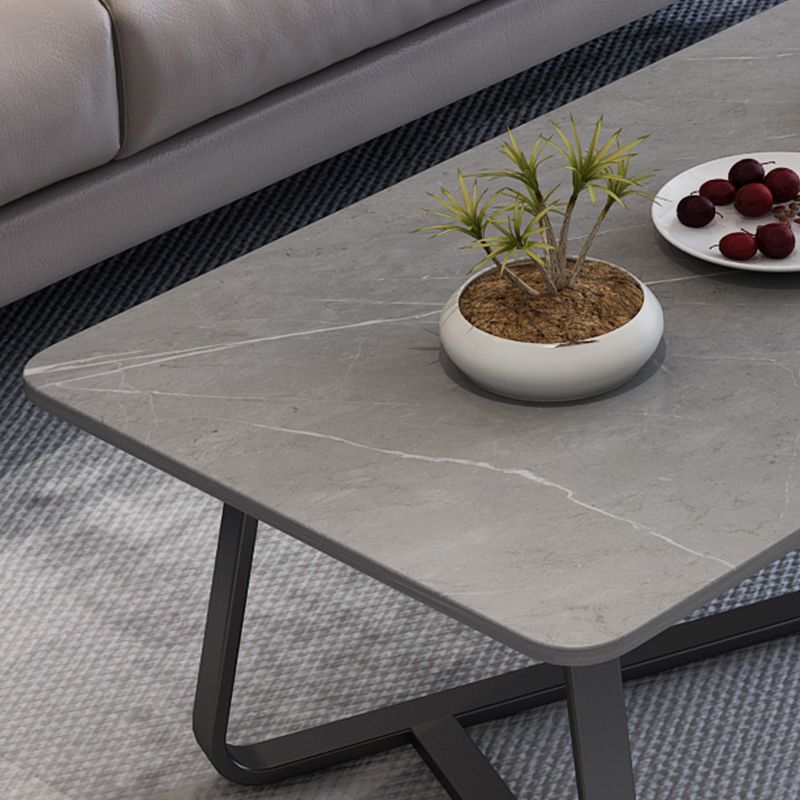 Tavolino da cocktail in pietra in pietra, tavolino rettangolare glam Stoen