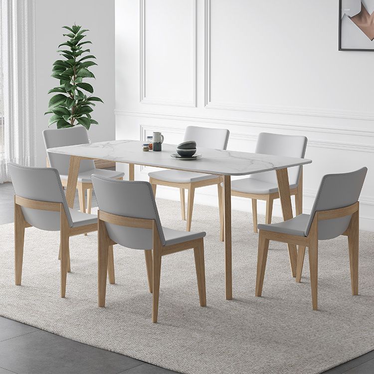 Modern Sintered Stone Top Dining Set Rectangle 1/2/5/6/7 Pieces Dining Table with Chairs Clearhalo 'Dining Room Sets' 'Dining Tables & Seating' 'dining_room_set' 'furn' 'furn_dining_room_set' 'Furniture' 'furniture_dining_room_set' 'Kitchen & Dining Furniture' 1200x1200_dc543983-456c-4760-9256-0957271cd505