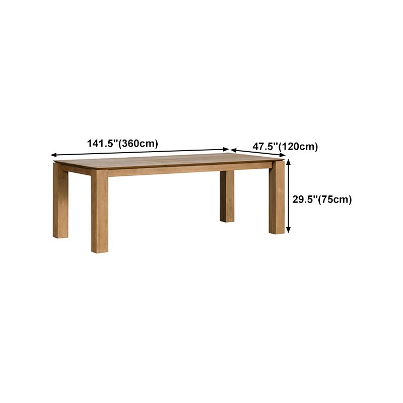 Modern Fir Wood Table for Restaurant Rectangle Dining Table with 4 Legs Clearhalo 'Dining Tables & Seating' 'Dining Tables' 'dining_table' 'furn' 'furn_dining_table' 'Furniture' 'furniture_dining_table' 'Kitchen & Dining Furniture' 'kitchen' 'kitchen_dining_table' 1200x1200_dc54db80-3a7c-47d9-a817-c514d0f8e170