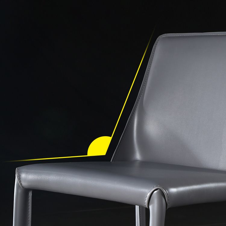 Contemporary Leather Dining Room Chairs Upholstered Armless Dining Chairs for Home Use Clearhalo ' kitchen&dining_furn' 'Dining Chairs' 'Dining Tables & Seating' 'dining_chair' 'furn' 'furn_dining_chair' 'Furniture' 'furniture_dining_chair' 'Kitchen & Dining Furniture' 'kitchen' 1200x1200_dc554199-435b-4d7a-b774-d2cd4256142a