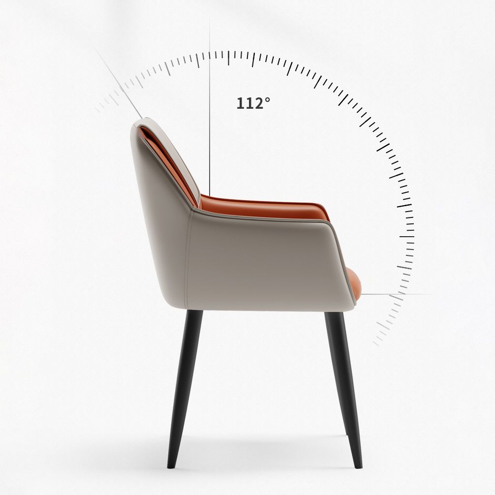 Contemporary Metal Dining Room Armchairs Leather Upholstered Side Chairs for Home Use Clearhalo ' kitchen&dining_furn' 'Dining Chairs' 'Dining Tables & Seating' 'dining_chair' 'furn' 'furn_dining_chair' 'Furniture' 'furniture_dining_chair' 'Kitchen & Dining Furniture' 'kitchen' 1200x1200_dc5555d6-f4ca-417b-b2ec-0550dd32df10