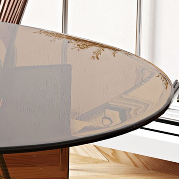 Glass Top Dining Table Modern Table with Double Pedestal Base Clearhalo 'Dining Tables & Seating' 'Dining Tables' 'dining_table' 'furn' 'furn_dining_table' 'Furniture' 'furniture_dining_table' 'Kitchen & Dining Furniture' 'kitchen' 'kitchen_dining_table' 1200x1200_dc56e1f7-2cc5-4a1a-94be-bb5ac749c8d9