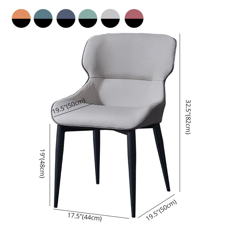 Modern Design Wingback Dining Arm Chairs Leather Dining Chairs (Set of 4) Clearhalo ' kitchen&dining_furn' 'Dining Chairs' 'Dining Tables & Seating' 'dining_chair' 'furn' 'furn_dining_chair' 'Furniture' 'furniture_dining_chair' 'Kitchen & Dining Furniture' 'kitchen' 1200x1200_dc572393-b827-4bb3-b945-0ac7301bc29e