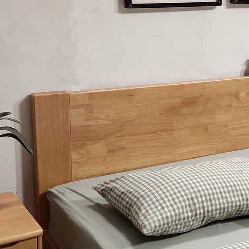 Modern Solid Color Panel Bed Rubberwood Standard Bed with Headboard Clearhalo 'Bedroom Furniture' 'Beds' 'furn' 'furn_beds' 'Furniture' 1200x1200_dc576fac-87f3-47be-bc7d-26d525585683