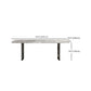 White Stone Dining Set with Padded Chairs 1/4/5/6 Pcs Modern Dinette Set