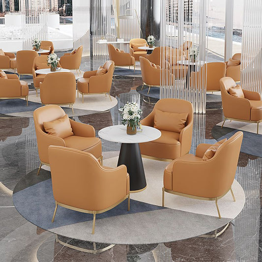 Transitional Sewn Pillow Back 4 Legs Chair Upholstered Recessed Arms Chair Clearhalo 'Accent Chairs' 'accent_chairs' 'Chairs & Seating' 'furn' 'furn_accent_chairs' 'Furniture' 'Living Room Furniture' 1200x1200_dc590611-e17c-4cef-af0d-8d227e8a65eb