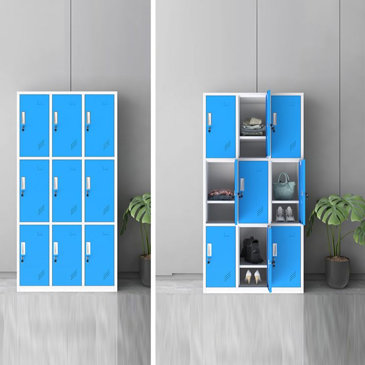 Gabinete de almacenamiento con bisagras de armario de armario de acero contemporáneo para el hogar