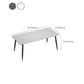 Table de salle à manger rectangulaire moderne, finition mate, table de dinette en pierre
