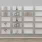 Closed Back Bookcase Metal Horizontal Bookshelf for Study Room