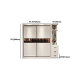 Eigentijdse garderobe armoire houten garderobe kast met planken