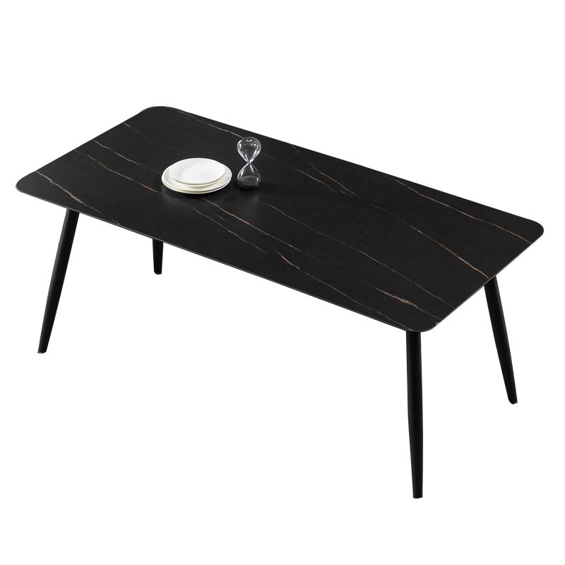 Modern Metal Dining Set 1/4/5 Pieces Rectangle Dining Table Set Clearhalo 'Dining Room Sets' 'Dining Tables & Seating' 'dining_room_set' 'furn' 'furn_dining_room_set' 'Furniture' 'furniture_dining_room_set' 'Kitchen & Dining Furniture' 1200x1200_dc5c9fc2-76d0-43da-98ed-e0645e5b3ef1