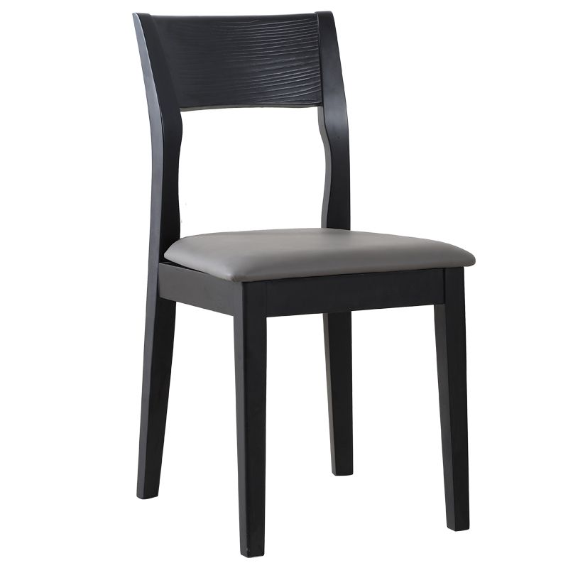 Contemporary Dining Chair 16'' Wide Open Side Chair with 4 Black Wood Legs for Home Use Clearhalo ' kitchen&dining_furn' 'Dining Chairs' 'Dining Tables & Seating' 'dining_chair' 'furn' 'furn_dining_chair' 'Furniture' 'furniture_dining_chair' 'Kitchen & Dining Furniture' 'kitchen' 1200x1200_dc5cf44f-019c-4896-85c1-6e3f78f322bf