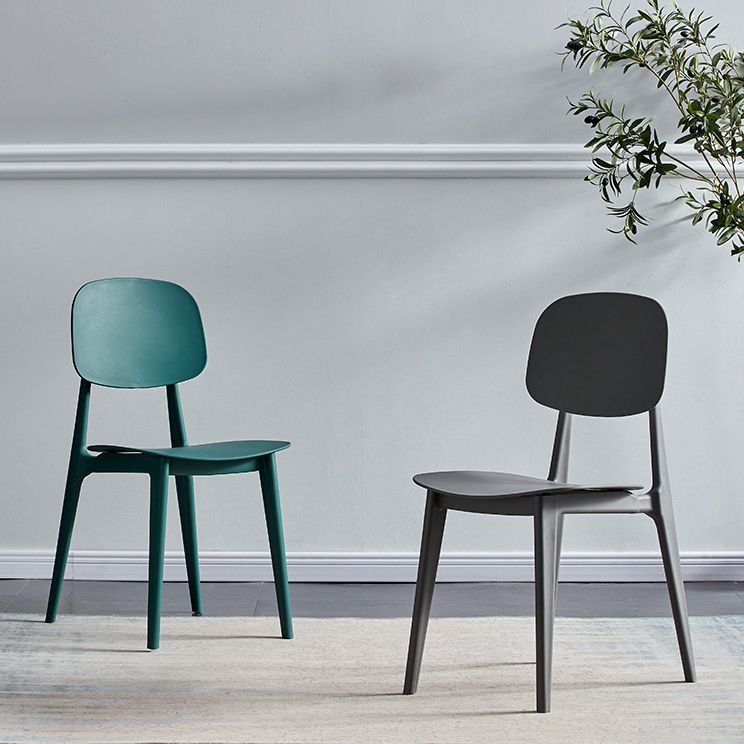 Contemporary Plastic Dining Chairs Open Back Dining Side Armless Chairs for Kitchen Clearhalo ' kitchen&dining_furn' 'Dining Chairs' 'Dining Tables & Seating' 'dining_chair' 'furn' 'furn_dining_chair' 'Furniture' 'furniture_dining_chair' 'Kitchen & Dining Furniture' 'kitchen' 1200x1200_dc607690-393d-4311-af5c-3b221bf8c2ea