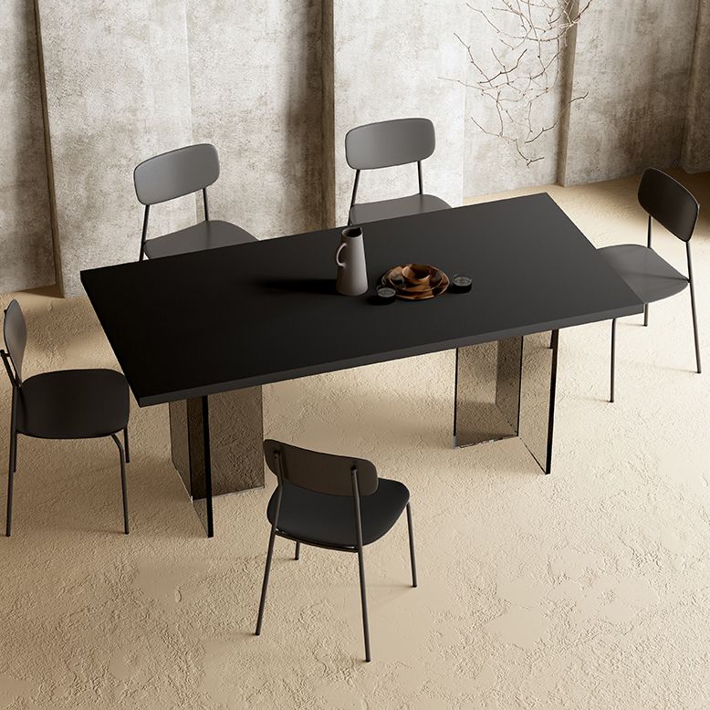 Modern 1/3/4/5 Pieces Dining Set Rectangle Acrylic Dining Table Furniture for Dining Room Clearhalo 'Dining Room Sets' 'Dining Tables & Seating' 'dining_room_set' 'furn' 'furn_dining_room_set' 'Furniture' 'furniture_dining_room_set' 'Kitchen & Dining Furniture' 'kitchen&dining_furn' 'kitchen' 1200x1200_dc612823-2a6a-471f-83f2-6acab50f23d3