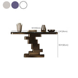 Tabla de acento de consola de mármol glamos con top rectángulo para hall