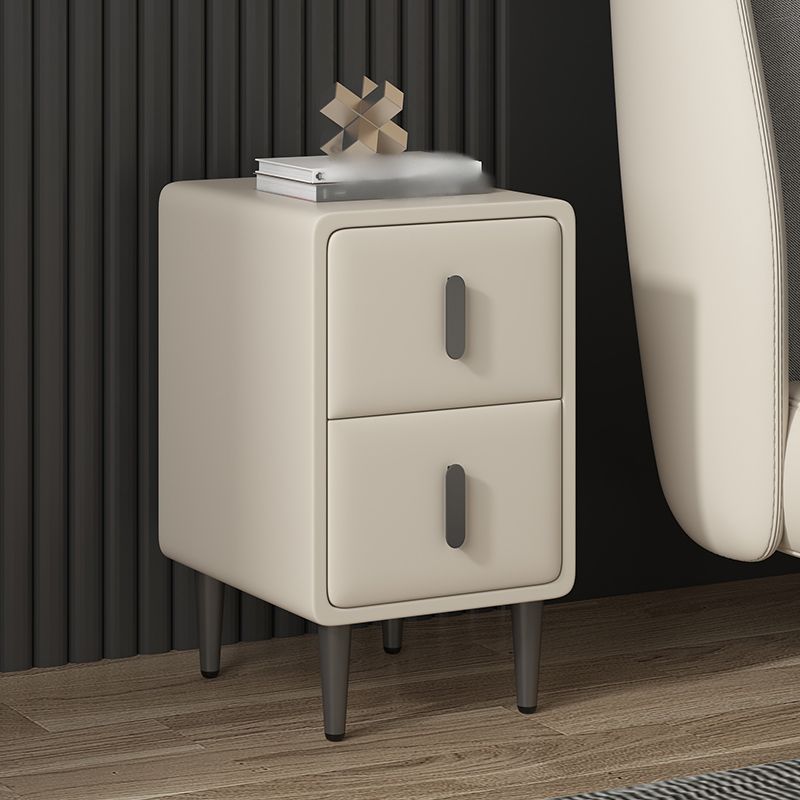 Modern 20'' Tall Bed Nightstand 2-Drawer Storage Faux Leather Legs Included Nightstand Clearhalo 'Bedroom Furniture' 'furn' 'furn_night_stand' 'Furniture' 'night_stand' 'Nightstands' 1200x1200_dc61b548-67b8-4eaf-9ee0-0c9a8ca955e2