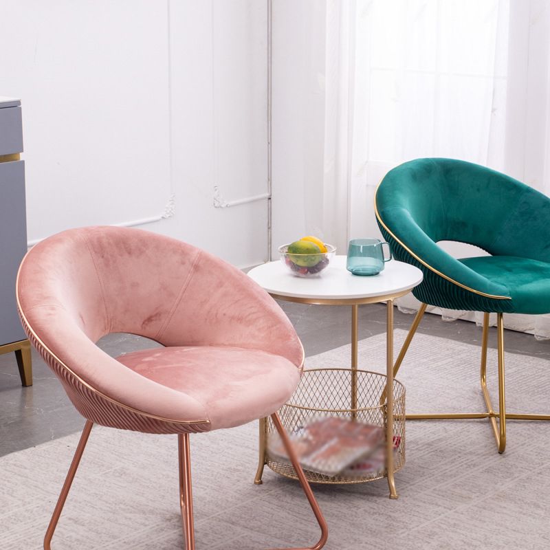 Minimalist Metal Kitchen Dining Side Chair Opening Back Dining Side Chair Clearhalo ' kitchen&dining_furn' 'Dining Chairs' 'Dining Tables & Seating' 'dining_chair' 'furn' 'furn_dining_chair' 'Furniture' 'furniture_dining_chair' 'Kitchen & Dining Furniture' 'kitchen' 1200x1200_dc61cee6-06c9-4bb6-accf-a332a30567ec