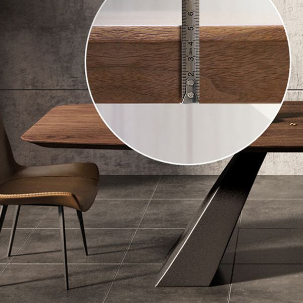Metal Industrial Rectangle Table Solid Wood Top Table for Kitchen and Dining Room Clearhalo ' dining_table' 'Dining Tables & Seating' 'Dining Tables' 'furn' 'furn_dining_table' 'Furniture' 'furniture_dining_table' 'Kitchen & Dining Furniture' 'kitchen&dining_furn' 'kitchen' 'kitchen_dining_table' 1200x1200_dc624b43-f67e-4e72-840b-2d77c7342964