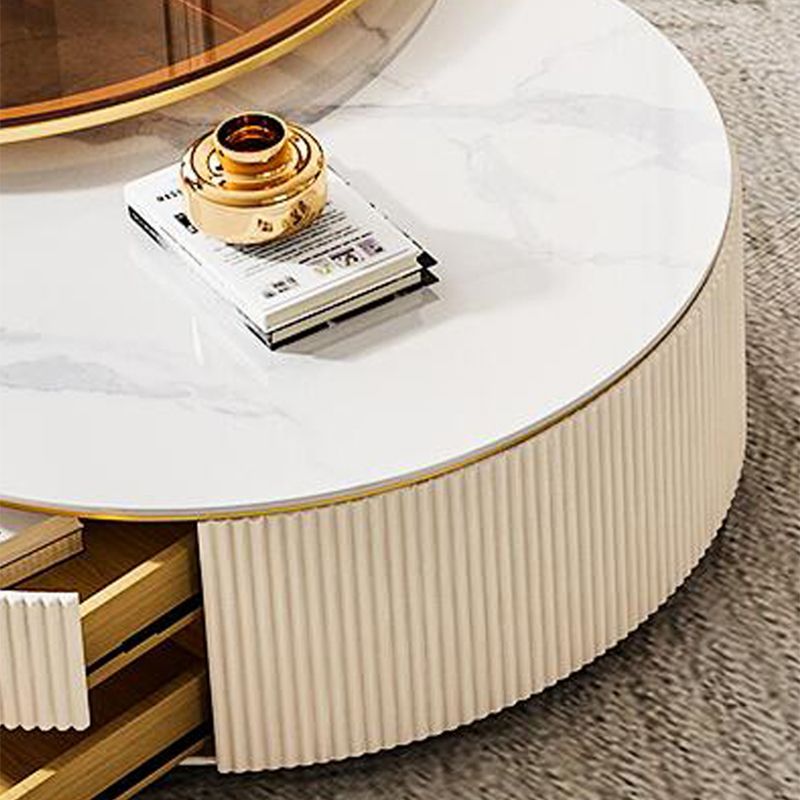 Nesting Coffee Table Set Modern Round Coffee Table for Living Room Clearhalo 'Coffee & Accent Tables' 'Coffee Tables' 'coffee_tables' 'furn' 'furn_coffee_tables' 'Furniture' 'Living Room Furniture' 1200x1200_dc628b31-208a-492c-9d67-065bd9dc8df5