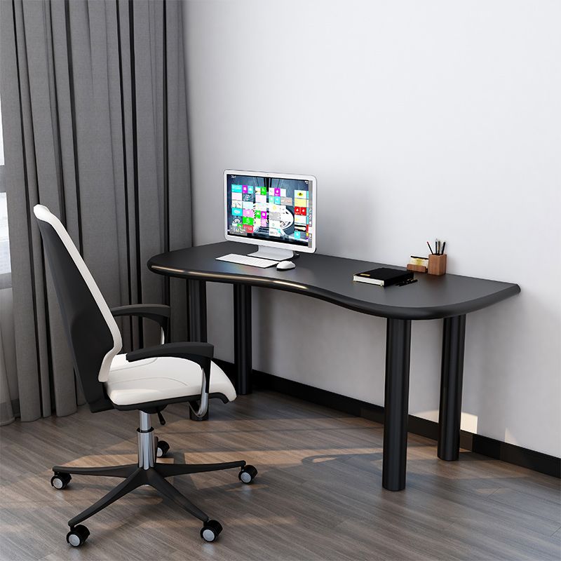 Modern Solid Wood Writing Desk 29.53 "Tall Parsons Base Office Desk