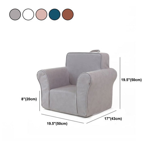 Modern Style Fabric Armrest Buffer Back Imitation Leather Arm Chair