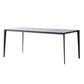 Grey Sintered Stone Top Dining Table Rectangle Table with Metal Base and 4 Legs Clearhalo ' dining_table' 'Dining Tables & Seating' 'Dining Tables' 'Furniture' 'furniture_dining_table' 'Kitchen & Dining Furniture' 'kitchen&dining_furn' 'kitchen' 'kitchen_dining_table' 1200x1200_dc6309fe-7c2f-4e1e-adc7-b51cfee775df
