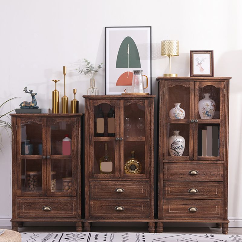 23.62 "L x 13.77" W Industrial Wood Accent Cabinet met lade rechthoekige zijkast