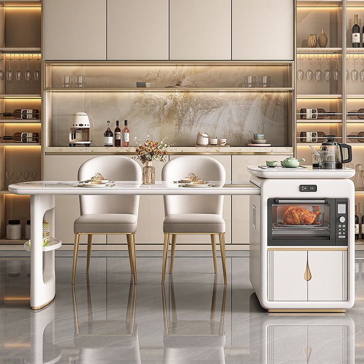 Glam Kitchen Stone Furniture 2/3/5/6/7 Pcs Standard Height Versatile Dining Room Table Set Clearhalo 'Dining Room Sets' 'Dining Tables & Seating' 'dining_room_set' 'furn' 'furn_dining_room_set' 'Furniture' 'Kitchen & Dining Furniture' 1200x1200_dc63cb7f-a545-4adc-9954-bd6b72850081