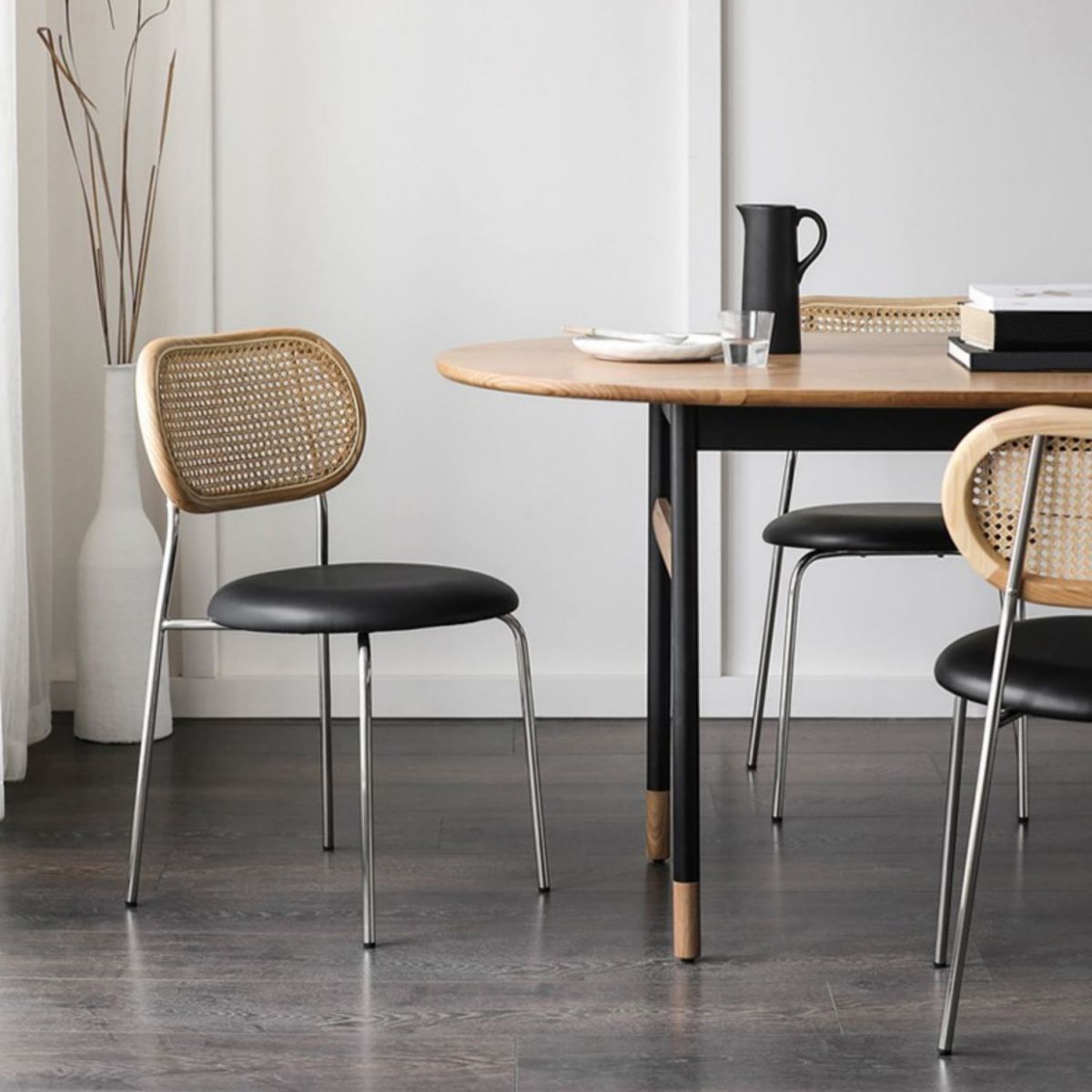 PU Leather Contemporary Side Chair Open Back Dining Chair for Dining Room Clearhalo 'Dining Chairs' 'Dining Tables & Seating' 'dining_chair' 'furn' 'furn_dining_chair' 'Furniture' 'furniture_dining_chair' 'Kitchen & Dining Furniture' 1200x1200_dc65aed1-1acd-4195-816b-3fb3fa468d9f