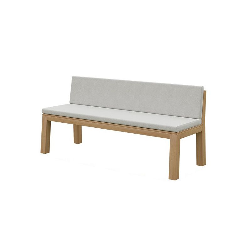 Testino in tessuto di divano moderno a braccia moderno con accenti in legno