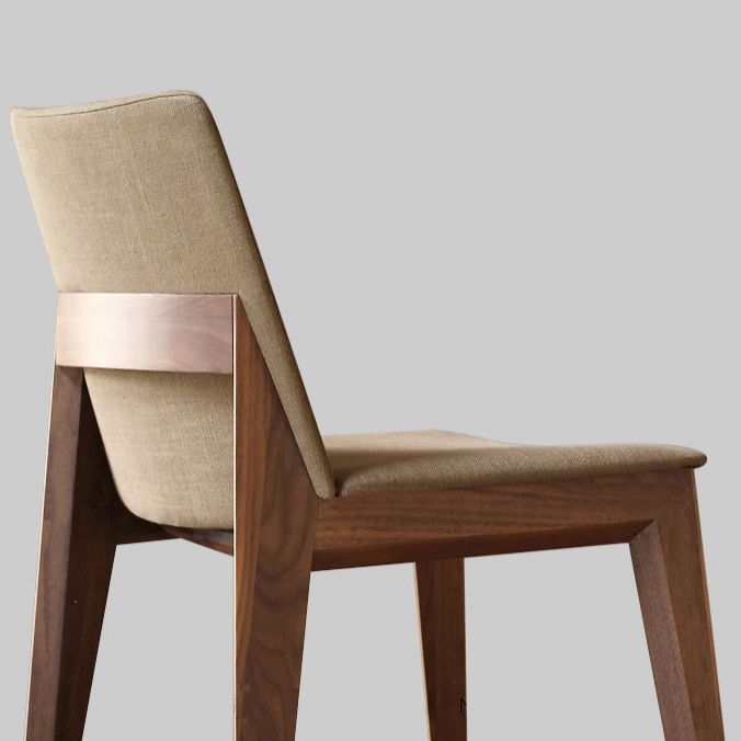 Scandinavian Style Linen Fabric Dining Chair Solid Back Armless Chairs (Set of 4) Clearhalo ' kitchen&dining_furn' 'Dining Chairs' 'Dining Tables & Seating' 'dining_chair' 'furn' 'furn_dining_chair' 'Furniture' 'furniture_dining_chair' 'Kitchen & Dining Furniture' 'kitchen' 1200x1200_dc69f53f-27ee-4bdd-a019-6642a68f9af4