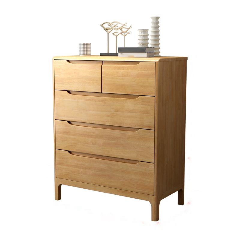 American Traditional Storage Chest Solid Wood Dresser with 5/6/7 Drawers